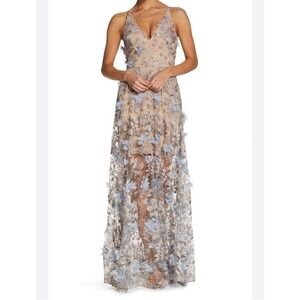zahrah maxi dress dress the population Zahrah Dress L / OFF White